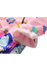 SKCC004 design printed zipper coat for girls children's wear hooded coat children's wear specialty store detail view-3